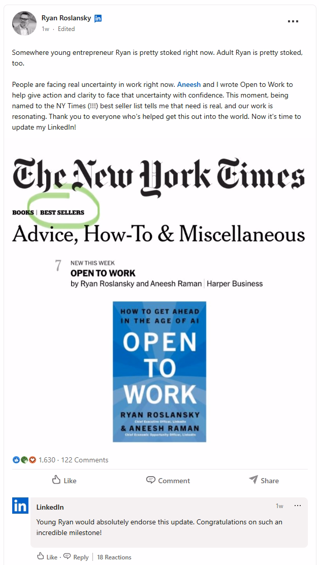 LinkedIn post preview part 1